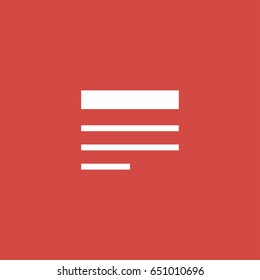 text icon. sign design. red background