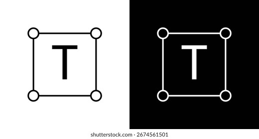 Icono de texto. Pictograma Mínimo Simple. Vector