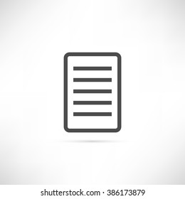 Text icon in simple outline design. EPS10 vector illustration.