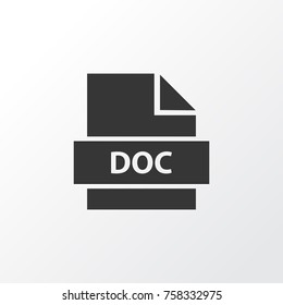Text Icon Symbol. Premium Quality Isolated Doc Element In Trendy Style.
