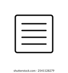 Text icon Thin line flat illustration
