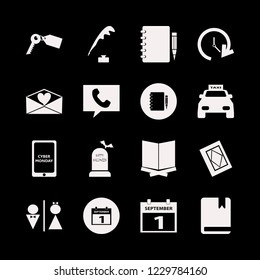 text icon. text vector icons set book, phone, holy quran and heart envelope