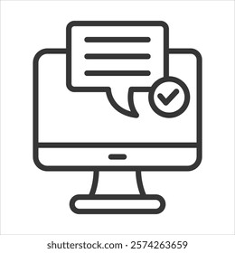 Text Icon Vector Illustration Outline