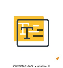 text icon vector illustration. text symbol isolated on white background
