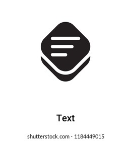 Text icon vector isolated on white background, logo concept of Text sign on transparent background, filled black symbol