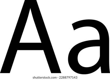 Vector de icono de texto aislado en fondo blanco. Icono de teclado de letra. Diseño de cartas
