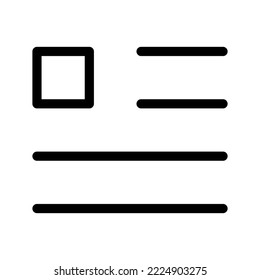 Ilustración de diseño del símbolo del vector de iconos de texto