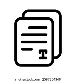 Text Icon Vector Symbol Design Illustration