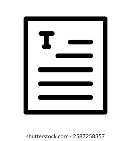 Text Icon Vector Symbol Design Illustration