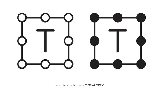 Textsymbol für Webseiten und mobiles minimalistisches Flachdesign.