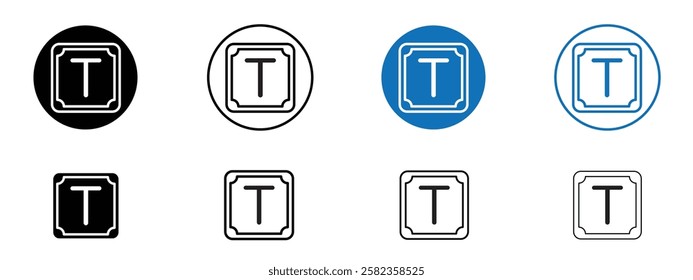 Text icons pack vectors for app and web ui designs