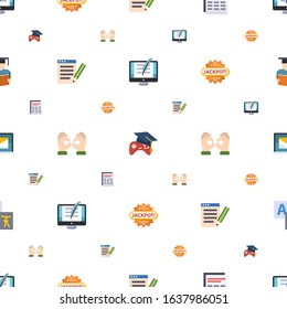 text icons pattern seamless. Included editable flat Copywriting, Open Source, Sheet, SEO copywriting, Handmade, Jackpot, Online library, Translation service icons. text icons for web and mobile.
