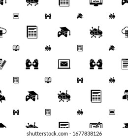 text icons pattern seamless. Included editable filled Open Source, Online library, Copywriting, Sheet, Handmade, Asynchronous Learning, SEO copywriting icons. text icons for web and mobile.