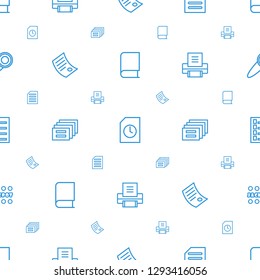 text icons pattern seamless white background. Included editable outline book, document, message, printer, Jackpot, door knob icons. text icons for web and mobile.