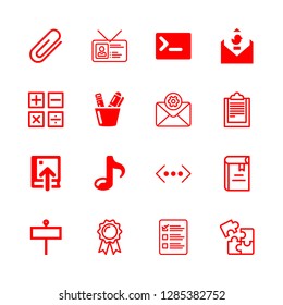 text icons set with code programing symbol, attachment and uploading book vector set