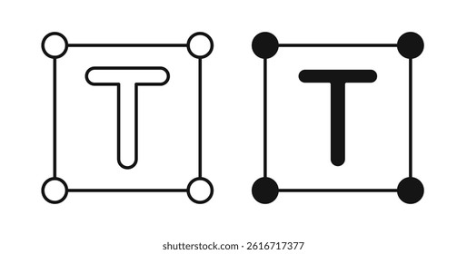 Text icons set for website design