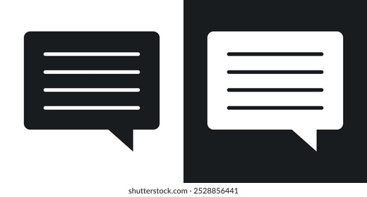 Text icons. solid style vector