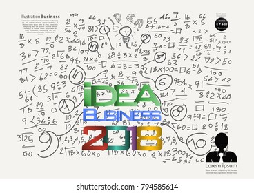 Text  Idea Business 2018 - Background Plan Business - modern Idea and Concept Vector illustration Business  with  icon.
