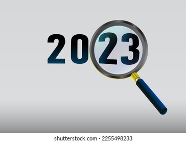 Text illustration 2023, year concept