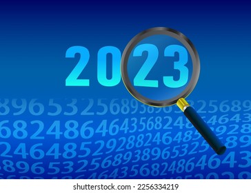 Text illustration 2023, year concept