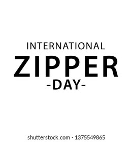 Text Illustration Celebrating Zipper Day - Vector 