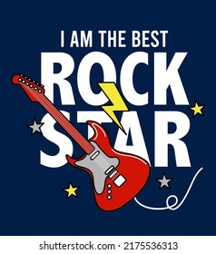 TEXT AND ILLUSTRATION OF ELECTRIC GUITAR