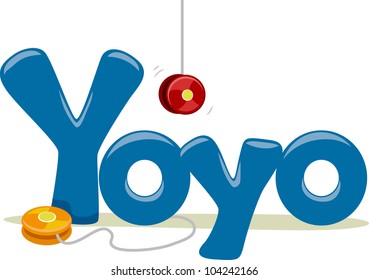 Text Illustration Featuring the Word Yoyo