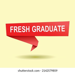 Text illustration FRESH GRADUATE, creative illustration concept