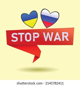 Text illustration STOP WAR, creative design