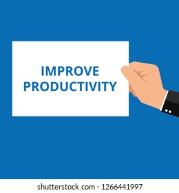 text Improve Productivity. Vector illustration