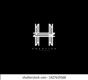 Text Initial H Linear Bold Monogram Abstract Modern Logo