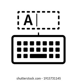 Text Input, Text Editing Vector Icon Illustration