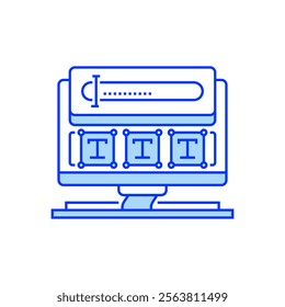 Text Input Field Filled Line Icon. linear style sign for mobile concept and web design. Outline vector icon.