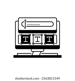 Text Input Field Glyph Icon. linear style sign for mobile concept and web design. Outline vector icon.