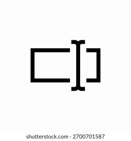 text input field icon sign vector