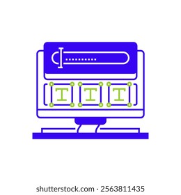 Text Input Field Two Tone Color Icon. linear style sign for mobile concept and web design. Outline vector icon.