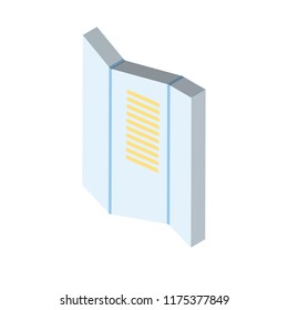 Text isometric left top view 3D icon