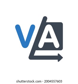 Text kerning icon. Vector EPS file.