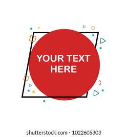 Text Label Vector Template Design