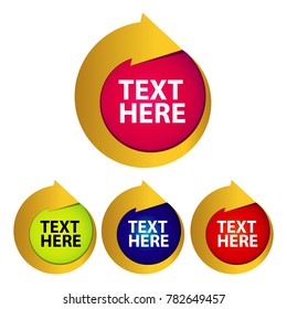 Text Label Vector Template Design