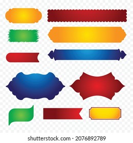 Text Labels and Title shapes