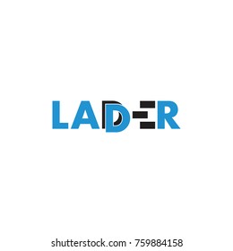 text ladder symbol logo vector
