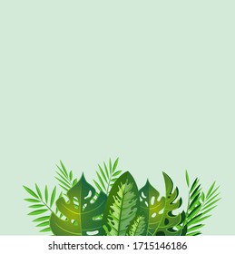 Text leaf background vector pattern wallpaper texture green banana leaf tropical plant