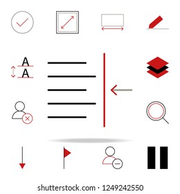 text left  icon. text editor icons universal set for web and mobile