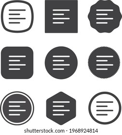 text left icon . web icon set . icons collection. Simple vector illustration.