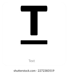 text and letter icon concept