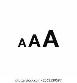 text letter size icon sign vector