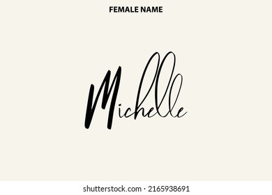 Text Lettering Female First Name Michelle