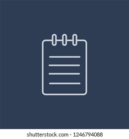 Text lines icon. Text lines linear design concept from Communication collection. Simple element vector illustration on dark blue background.