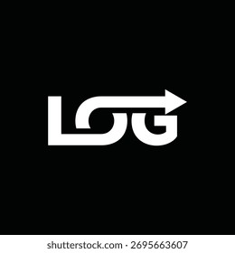 Diseño de logotipo de registro de texto, Plantilla de Vector gráfico de logística minimalista	